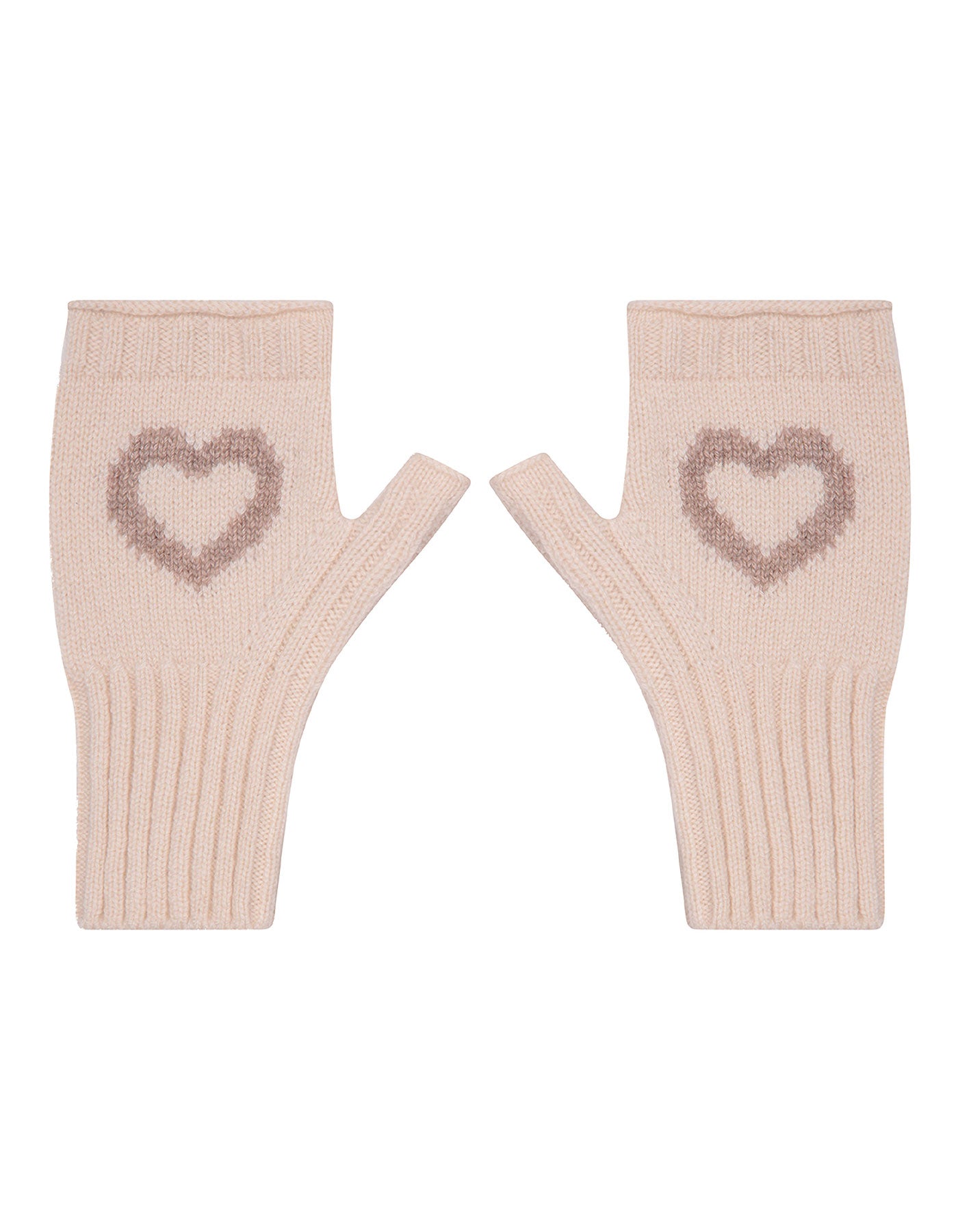 Cream cashmere fingerless gloves, part of the womens cashmere from malin darlin.